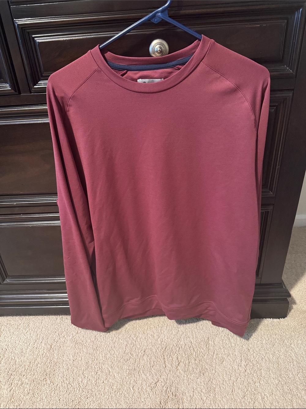 Peter Millar Long Sleeve Crewneck performance sweater - Maroon